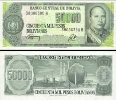 *50 000 Pesos Bolívia 1984, P170 UNC - Kliknutím na obrázok zatvorte -
